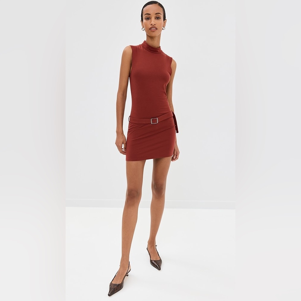 Reformation Jemma Belted Knit Mini Dress - Picture 2 of 7